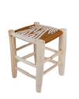 Moroccan Handmade Stool Braided Rope Weaving, 22