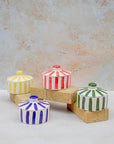 Moroccan Striped Lidded Pot