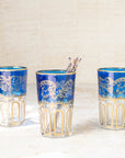 Moroccan Tea Glasses – Royal Blue & Gold Set of 6
