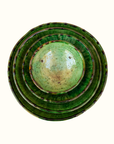 Moroccan Vintage Tamegroute Green Glazed Bowl