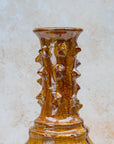 Moroccan pottery vase with raised relief texture