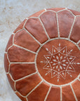 Natural tan pouf – concealed zip at base