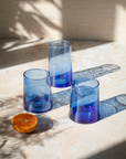 Recycled Moroccan Blue Tumbler/Highball Glass