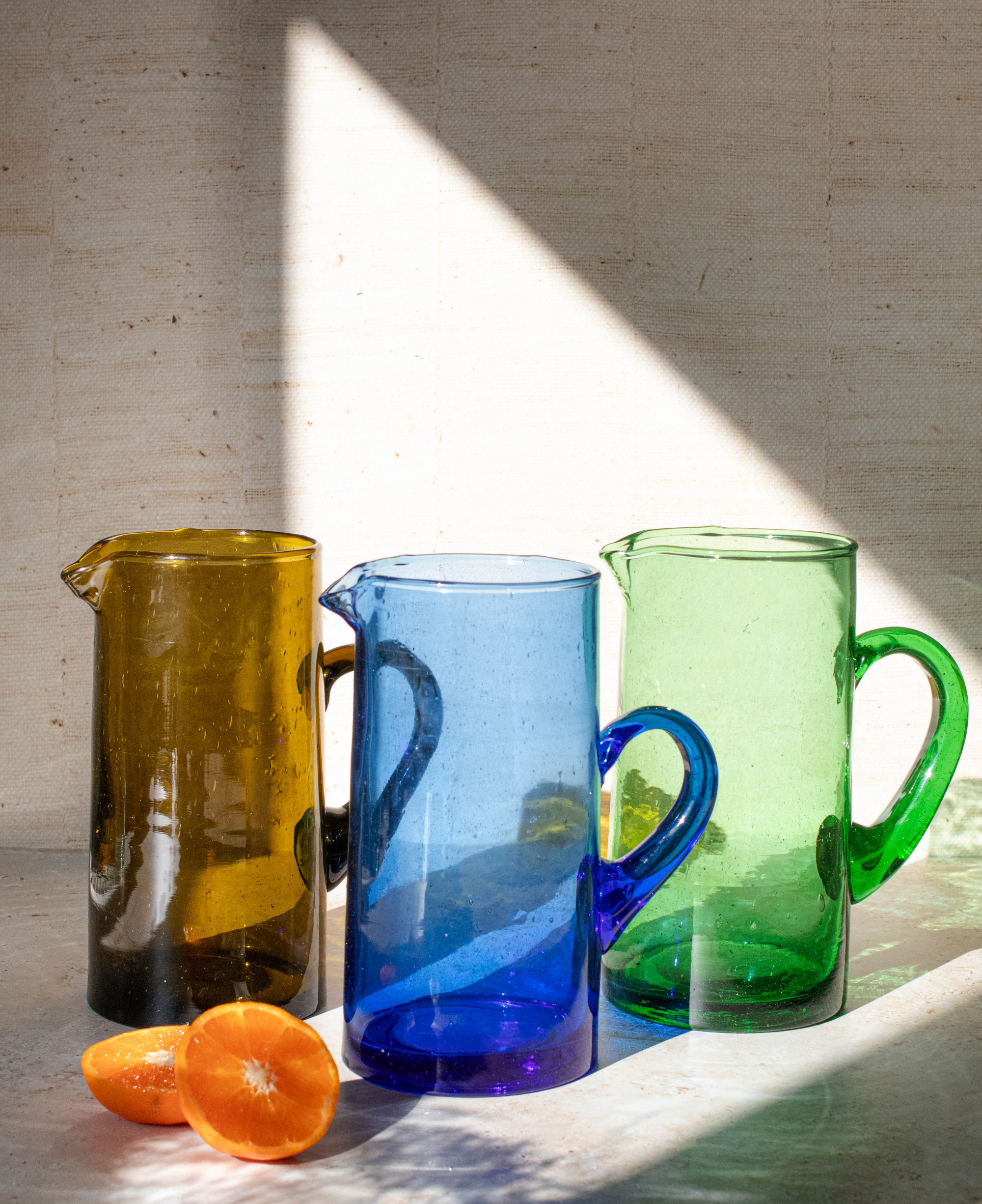 Recycled Moroccan Glass Beldi Water Jug