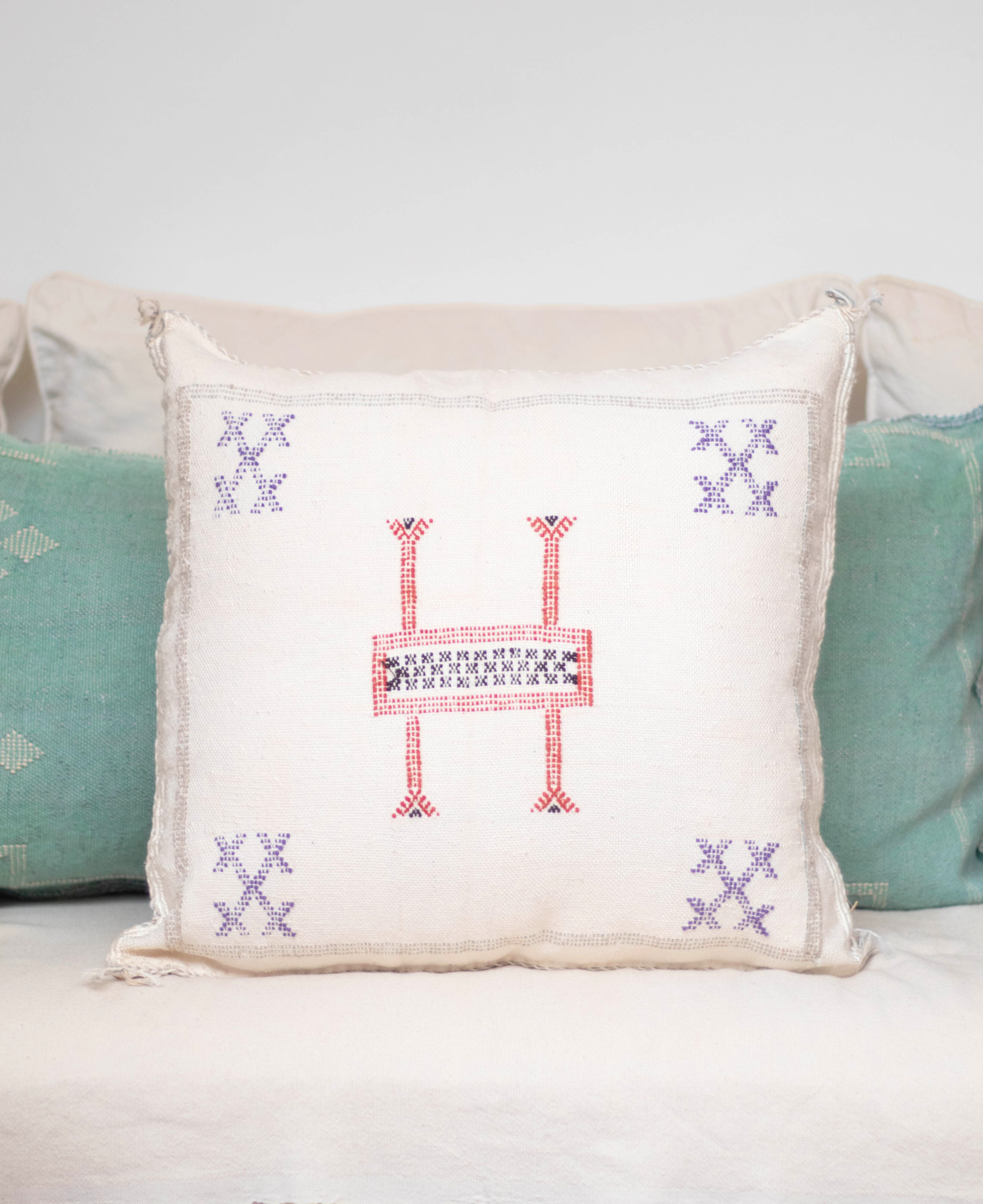 Handmade Moroccan Cactus Silk Cushion Cover - 30