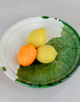 Handmade Tamegroute Half-Glazed Plate - Green