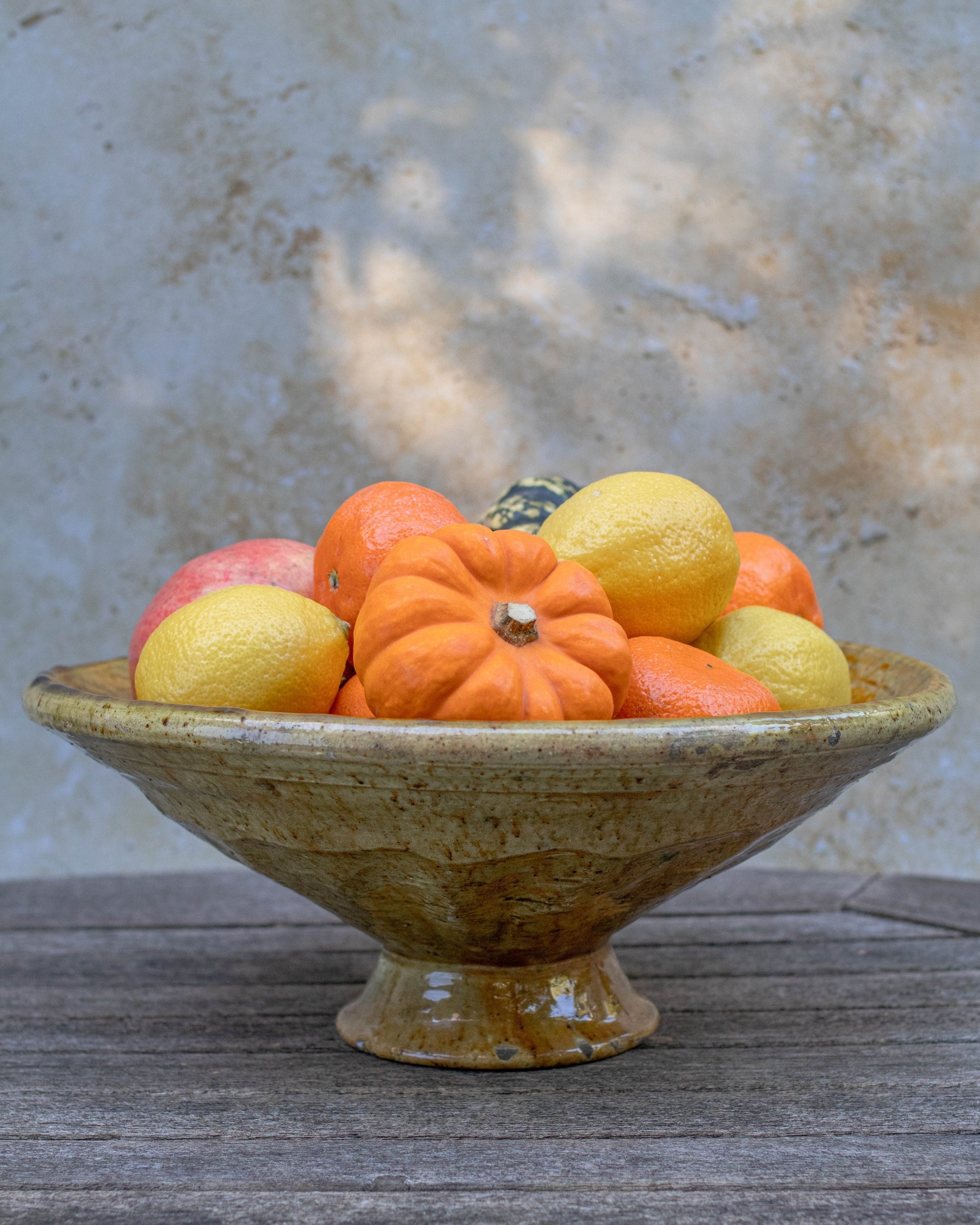 Tamegroute Yellow Ochre Pedestal Bowl