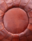Tan pouf – concealed zip at base