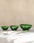 Tazekka Green Moroccan Ceramic Bowls