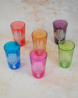 Moroccan Tea Glasses Multicoloured Set of 6