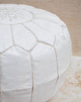 White pouf – concealed zip at base