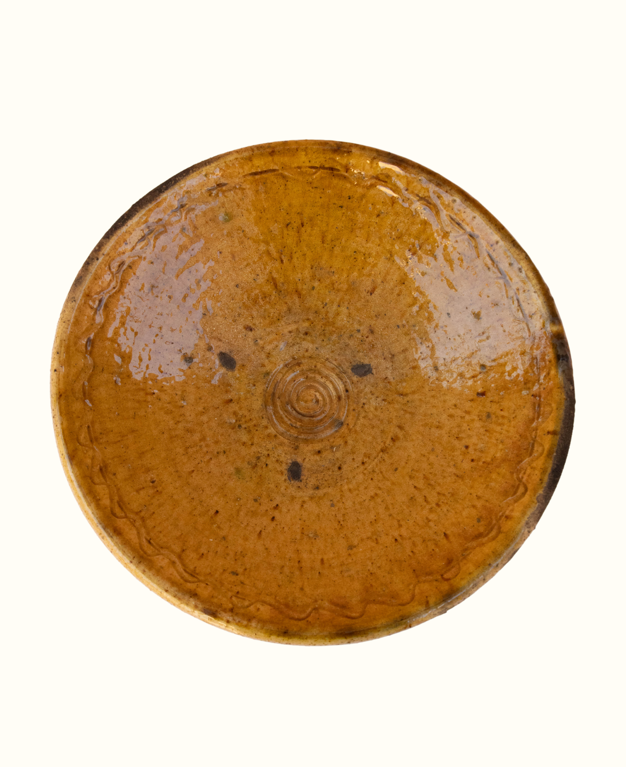 Handmade Tamegroute Pottery Serving Platter Bowl 