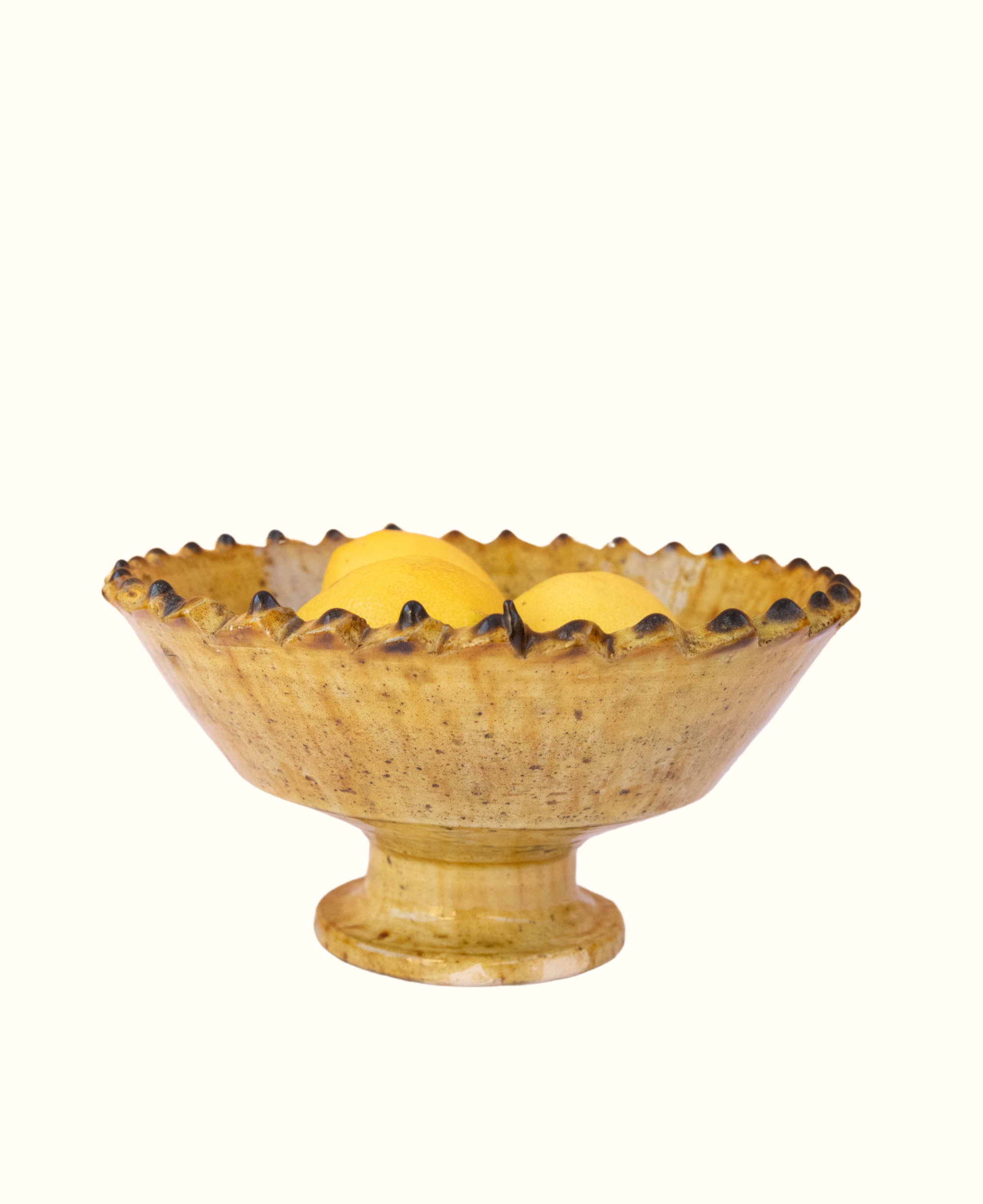Handmade Tamegroute Ochre Glazed Bowl 