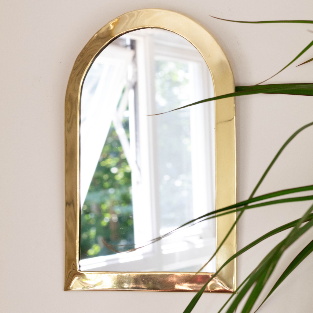 Moroccan Handcrafted Brass Mirror