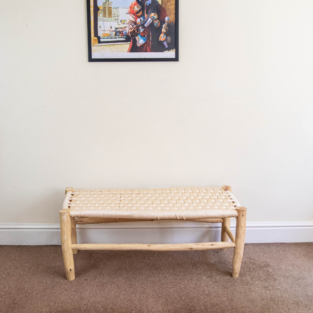 Moroccan Laurel Wood Bench Seat