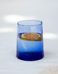 Set of 6 Recycled Moroccan Tumbler Highball Beldi Glass Blue