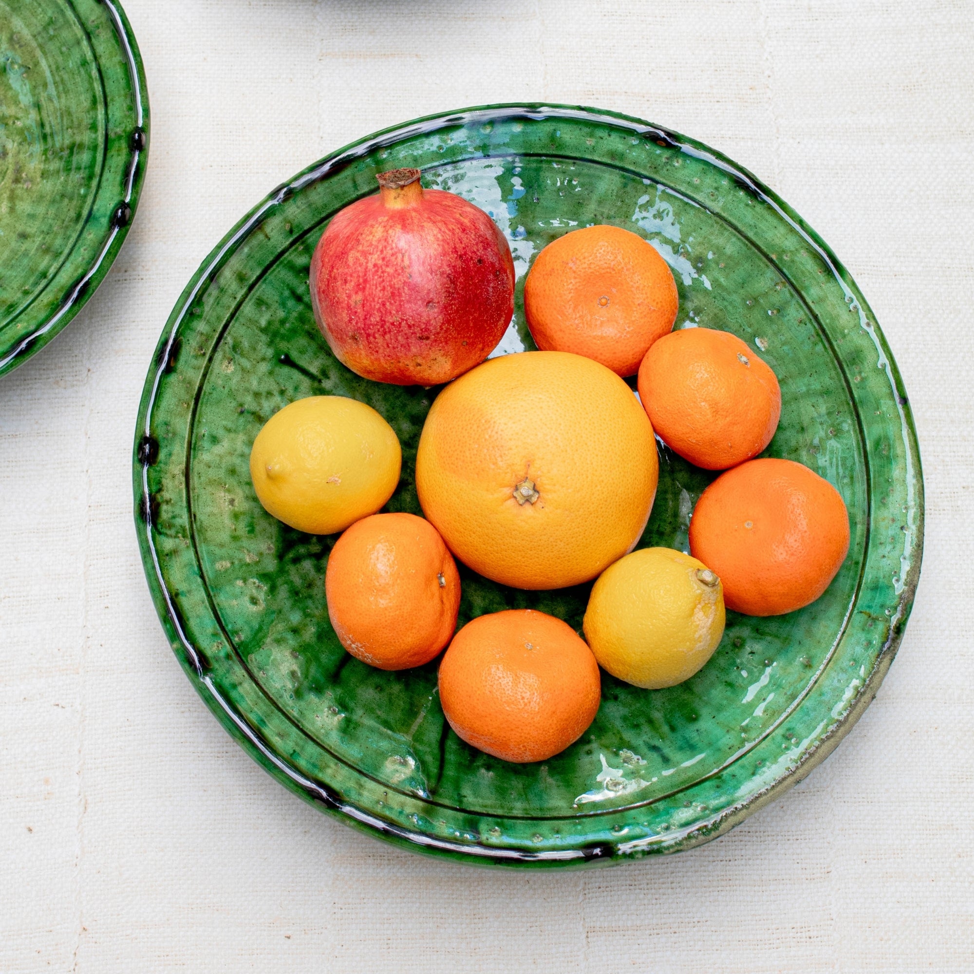 Handmade Tamegroute Plate - Green