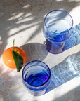 Handmade Beldi Tea Glasses Set - Blue