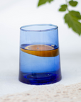 Set of 6 Recycled Moroccan Tumbler Highball Beldi Glass Blue