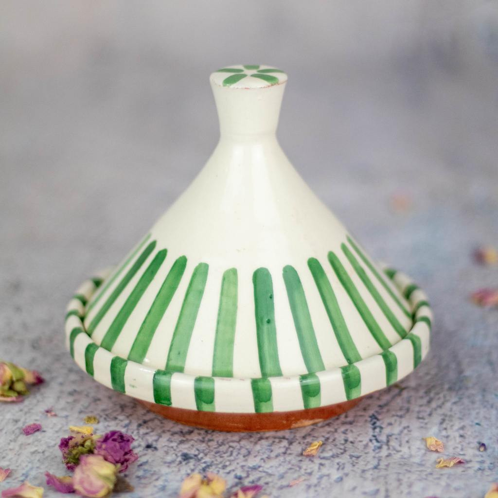 Moroccan Ceramic Serving Tagine Pot and Lid