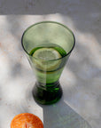 Green Handblown Beldi Glass | Moroccan Mouth-Blown
