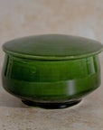 Handmade Moroccan Lidded Pot - Deep Green