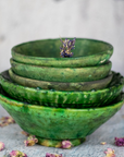 Moroccan Handmade Tamegroute Green Glazed Bowl