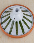 Handmade Moroccan Cooking Tagine - Green Stripes Tajine