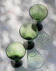 Green Handblown Beldi Glass | Moroccan Mouth-Blown
