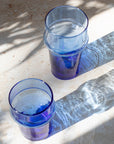 Handmade Beldi Tea Glasses Set - Blue