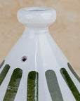 Handmade Moroccan Cooking Tagine - Green Stripes Tajine