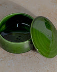 Handmade Moroccan Lidded Pot - Deep Green