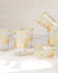 Moroccan Tea Glasses — Frosted Gold Set of 6