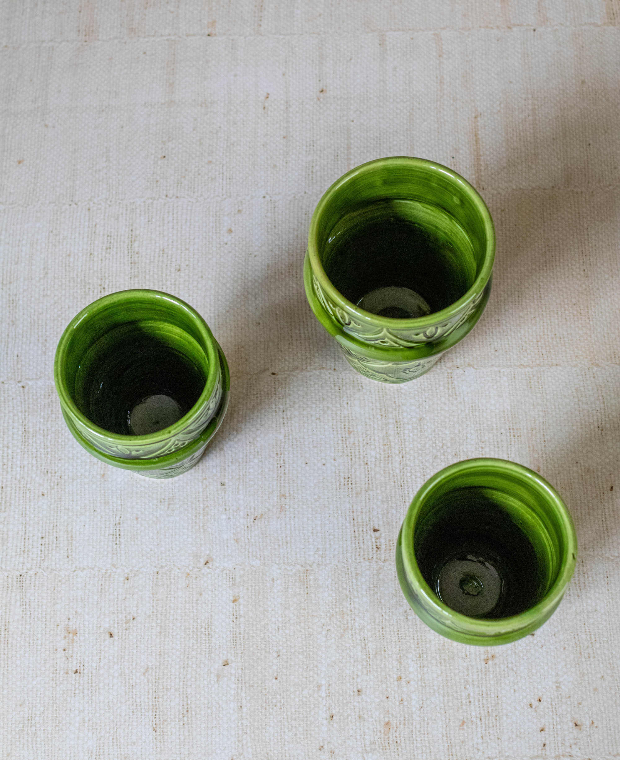 Tazekka Green Moroccan Ceramic Tumbler