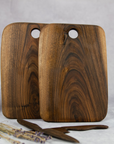 Thuya Wood Chopping Board Set: Moroccan Handcrafted Elegance with Wooden Knife Ensemble - Your Culinary Upgrade