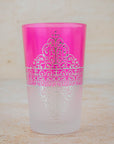 Moroccan Tea Glasses – Frosted Multicolour Set of 6