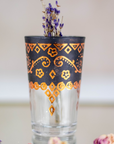 Moroccan Tea Glasses with Gold Decoration Set of 6