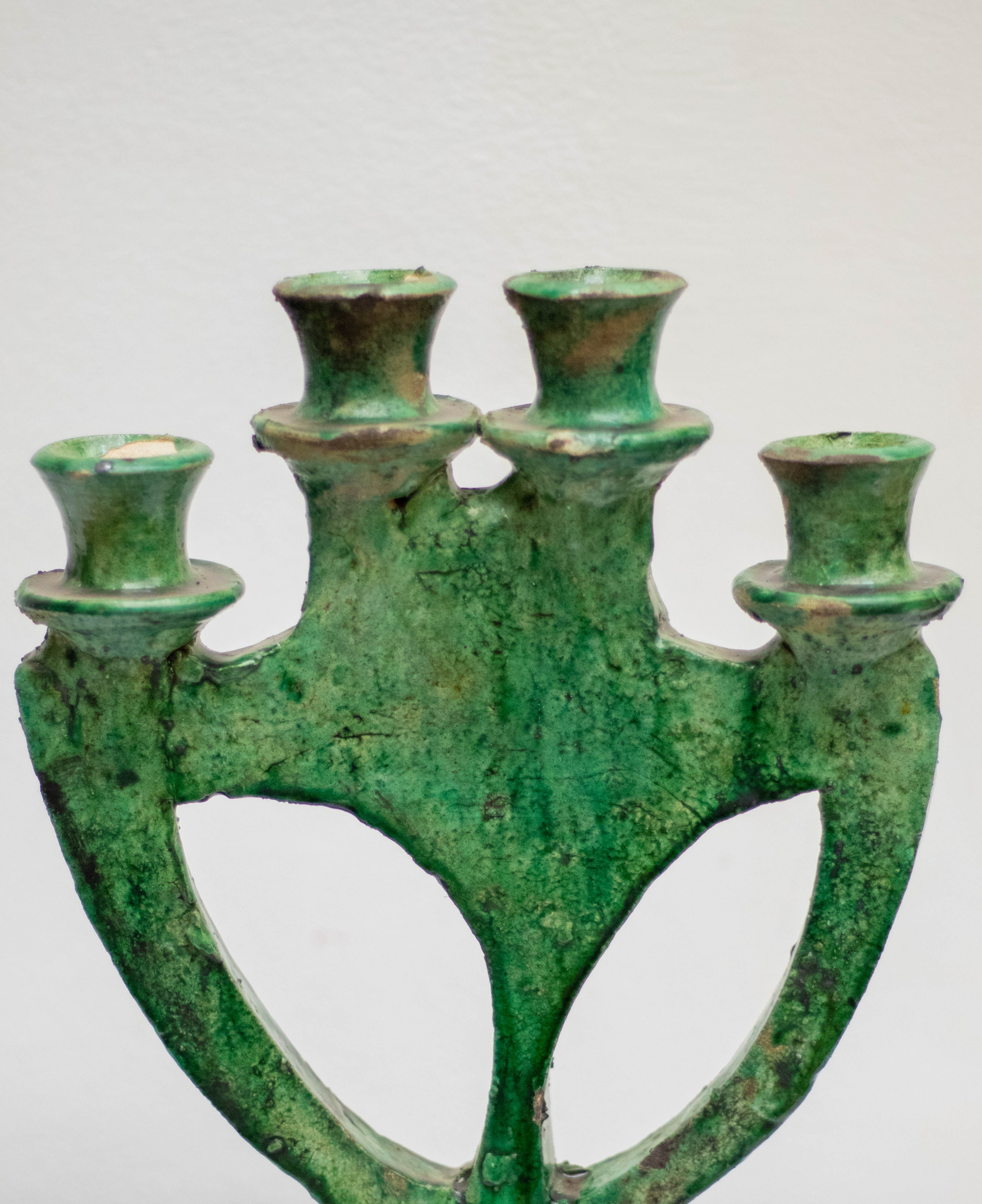 Vintage Tamegroute Handmade Candlestick Holder