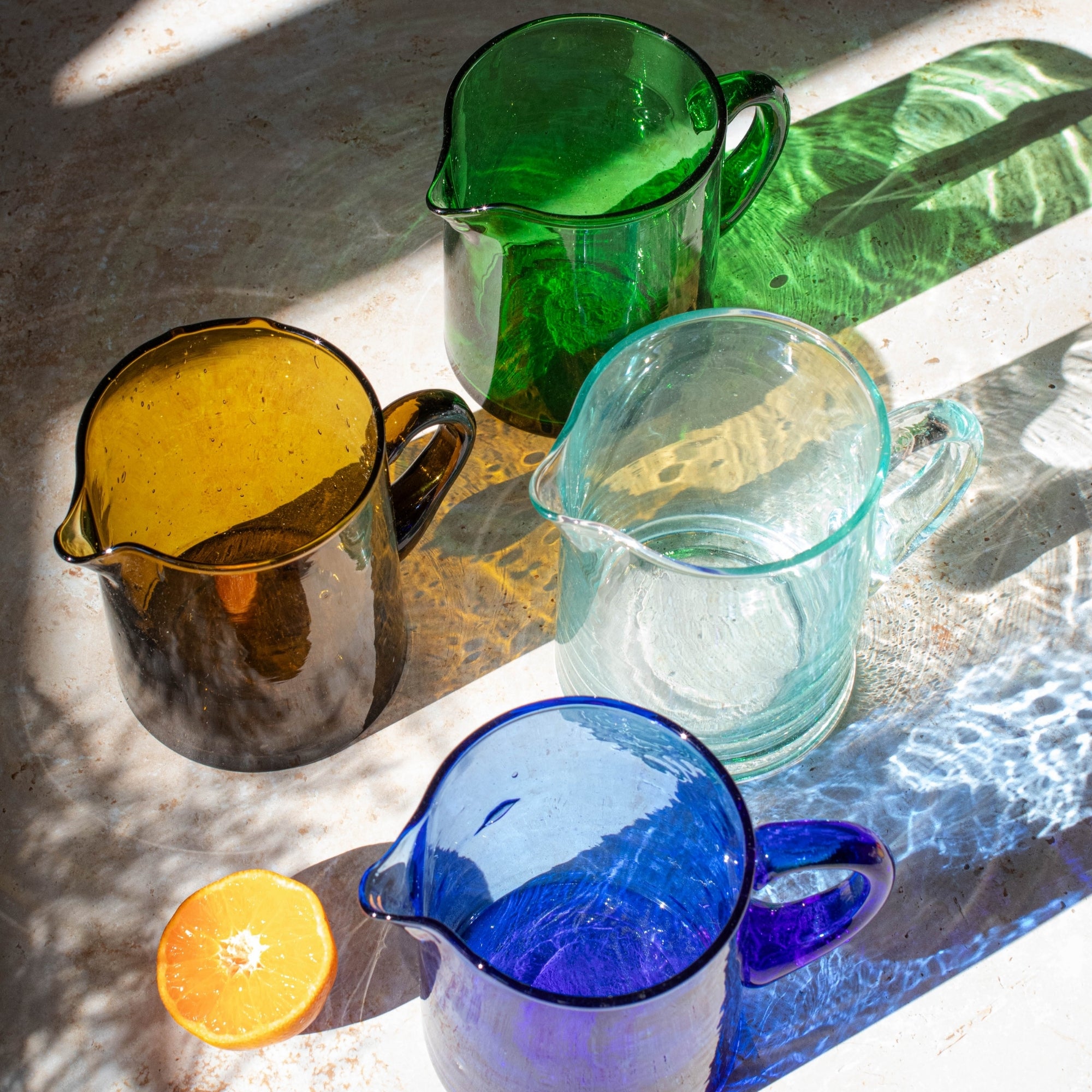 Handmade Beldi Pitcher - Clear