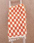 Moroccan Checkered Wool Rug 