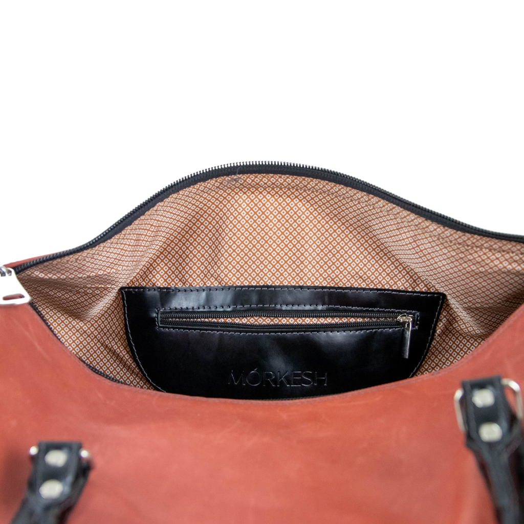 Handmade Leather Messenger Duffle Bag