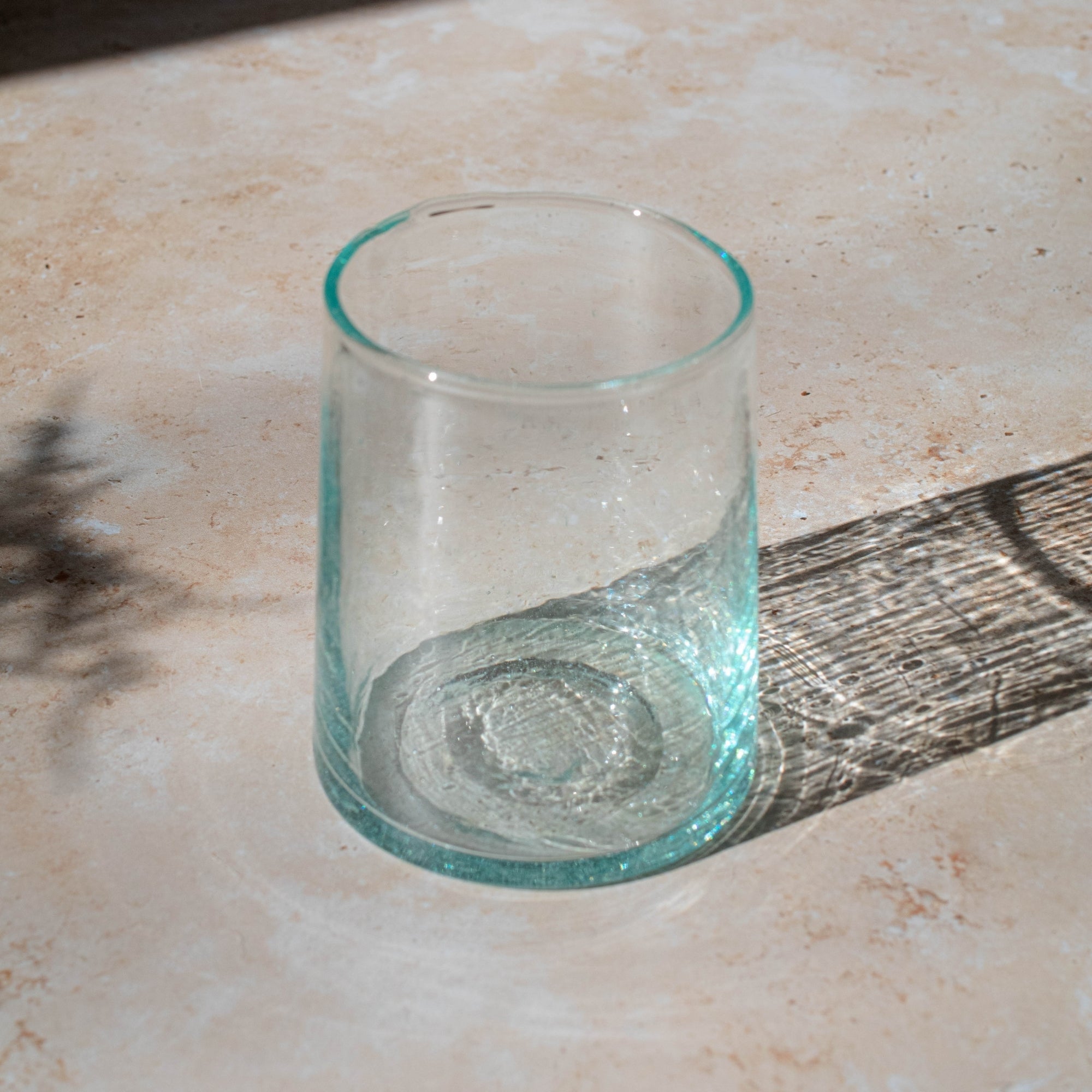 Handmade Moroccan Beldi Glass - Blue