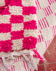 Moroccan Checkered Wool Rug 