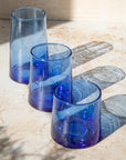 Handmade Moroccan Beldi Glass - Blue