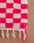Moroccan Checkered Wool Rug 