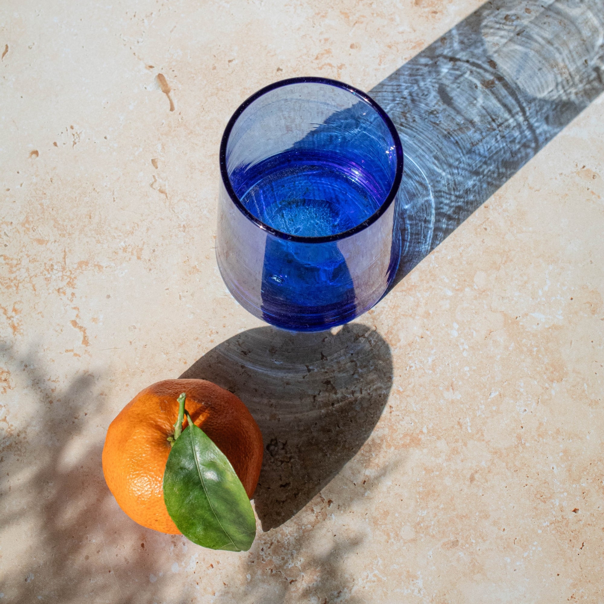 Handmade Moroccan Beldi Glass - Blue