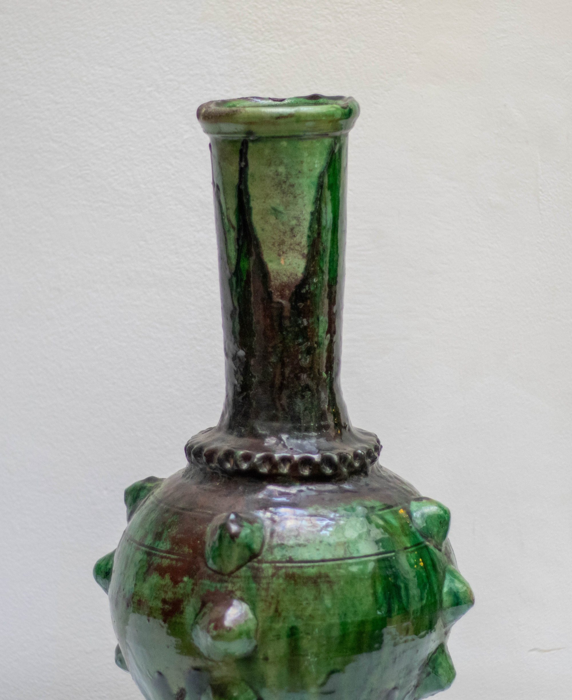 Tamegroute Green Glaze Vase 