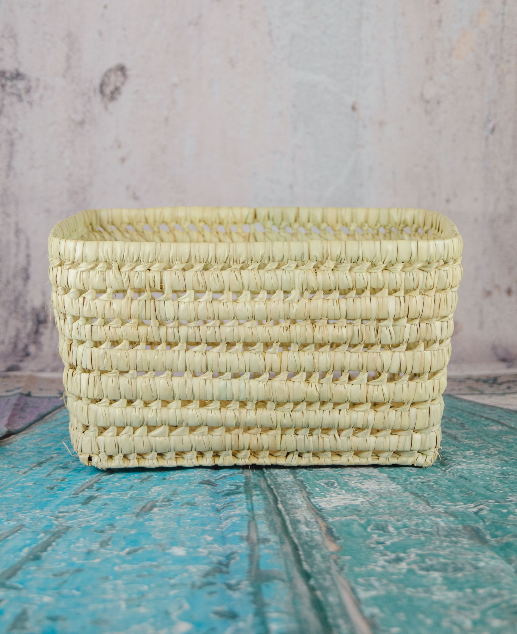 Handmade Rectangular Woven Rattan Storage Basket - Wicker Baskets 