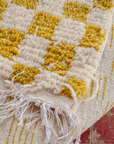 Moroccan Checkered Wool Rug 