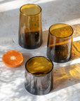 Handmade Moroccan Beldi Glass - Amber